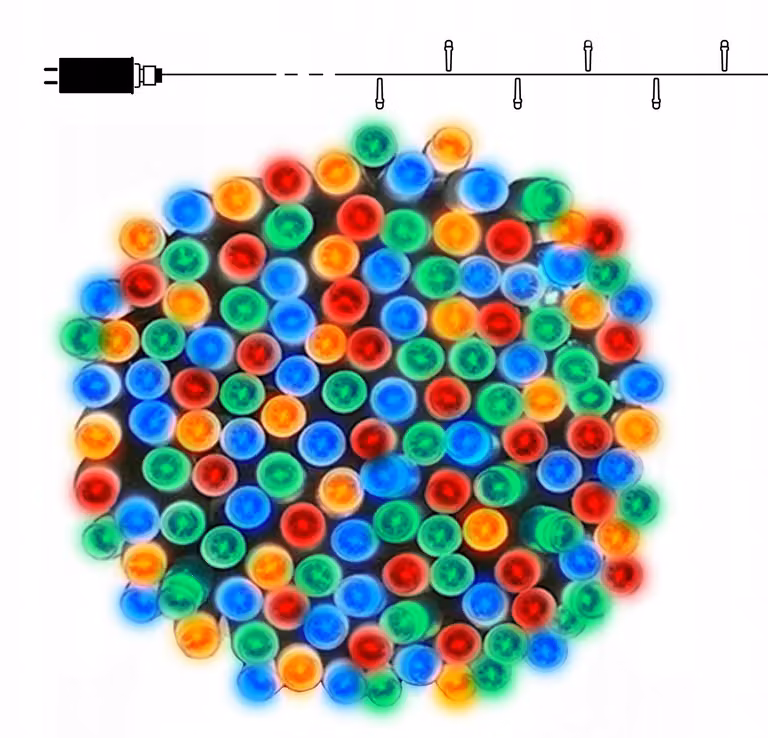 Luci per l'albero di Natale, ideali per la decorazione, con 400 LED multicolore