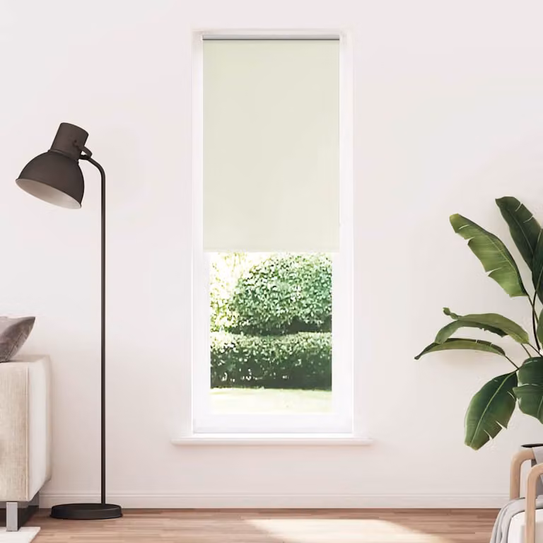Tenda a Rullo Oscurante vidaXL in Poliestere, Colore Bianco, L: 75 cm, H: 230 cm