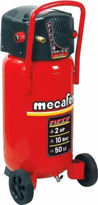 Compressore d'aria, MECAFER FIFTY, verticale, 50 L, 1500 W, 10 bar, 2 CV, senza olio