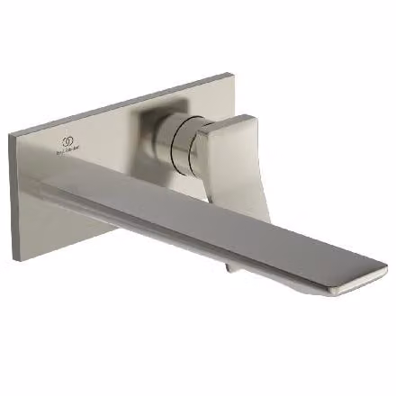 Ideal Standard Rubinetto Conca - Miscelatore per lavabo da incasso, bocca di erogazione 220 mm, Silver Storm A7372GN