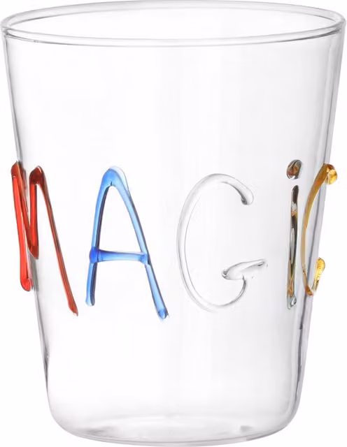 Bicchiere scritta Magic in vetro borosilicato, da 380 ml