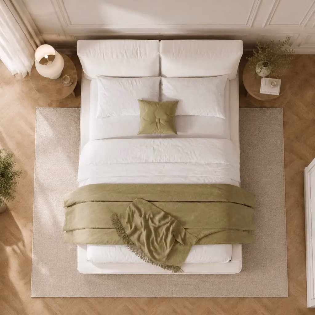 Letto imbottito Mivray beige con rete a doghe L/P: 180 x 200 cm, H: 105 cm – 2