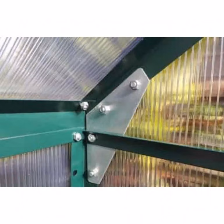 Serra Ezooza Tampella in policarbonato alveolare da 6 mm con fondamenta, finestre e grondaia, colore verde e trasparente, L: 250 cm, P: 190 cm, H: 205 cm – 2