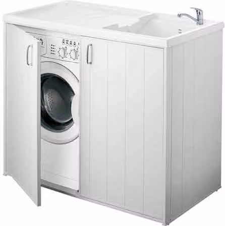 Mobile Coprilavatrice 2 Ante Reversibile Cm 109X60X92,5H