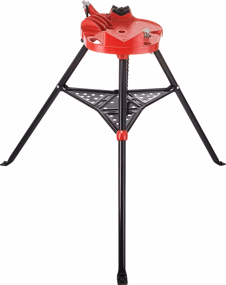 SucceBuy morsa a catena con supporto | Capacità del tubo da 1/8" a 6" | Capacità di carico di 1323 lbs | Supporto portatile con gambe pieghevoli e vassoio portautensili | Ideale per lavori di idraulica e tubature