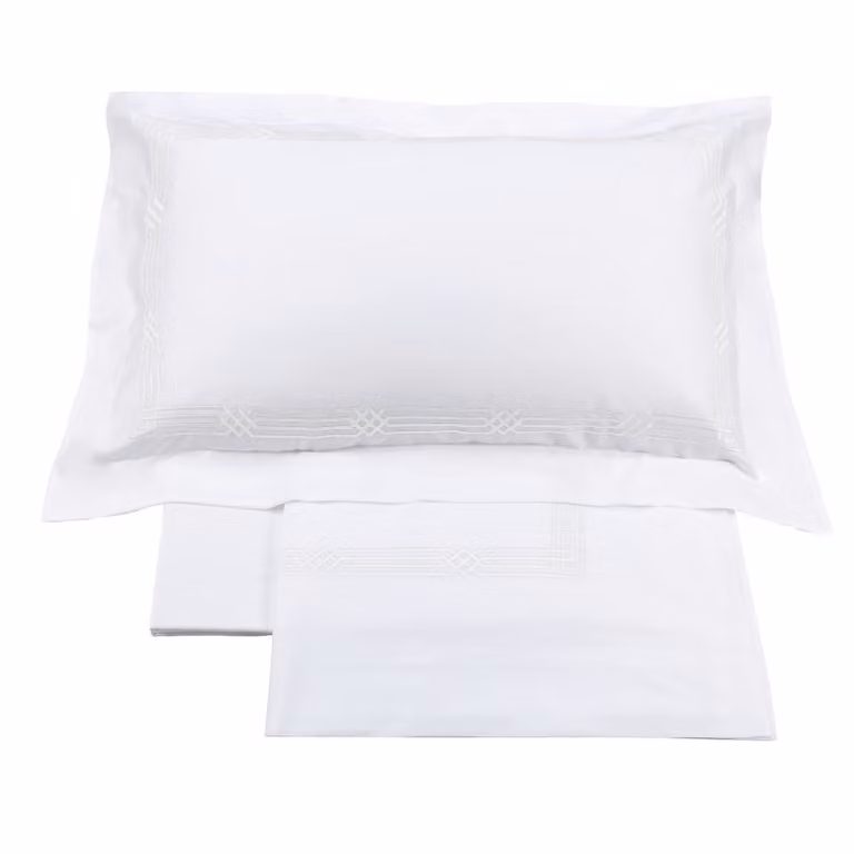 SERBELLONI Completo letto - Taglia: 2 piazze,Colore: SERBELLONI - BIANCO/BIANCO