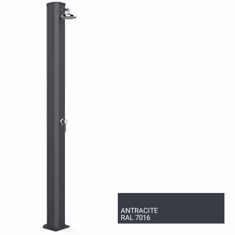Doccia solare per piscina Big Jolly in alluminio colore Antracite, capacità 40 litri – 2
