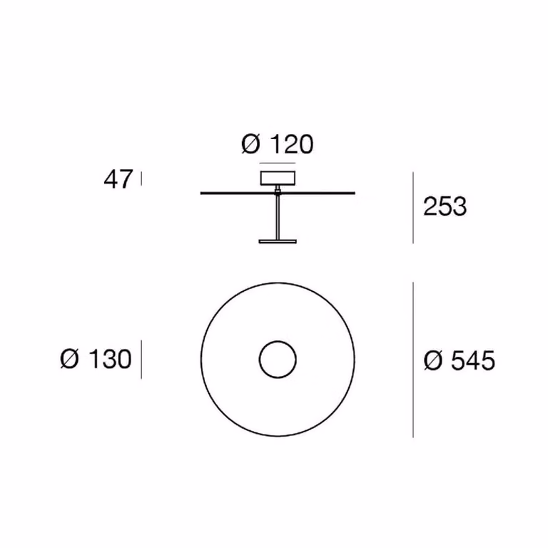 Linea Light Plafoniera a LED Stilo_S, dimmerabile, Bianco / Opale, Soggiorno / Sala da pranzo, Alluminio, Moderno, Plafoniera LED