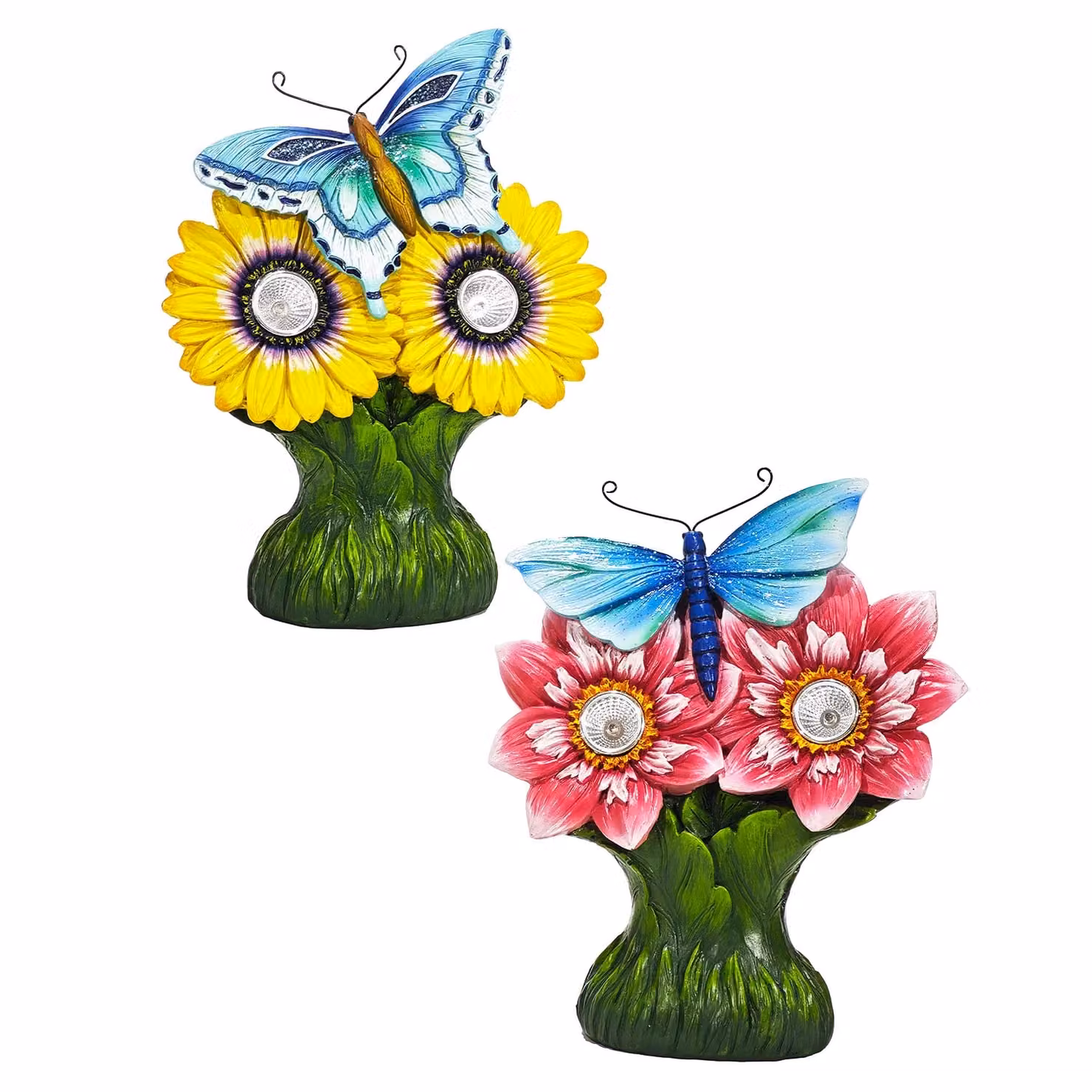 DICTROLUX Lampada Solare LED Decorativa per Giardino e Terrazzo, Colore Multicolore, Altezza: 30 cm