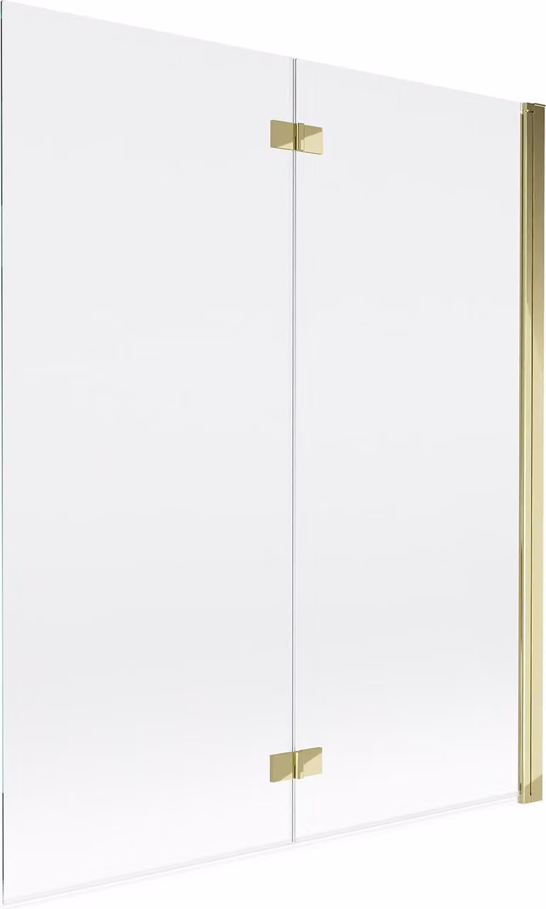 Mexen Mist paratia per doccia a 2 ante destra 140 x 150 cm, trasparente, dorato - 8A9-140-002-50-00-P
