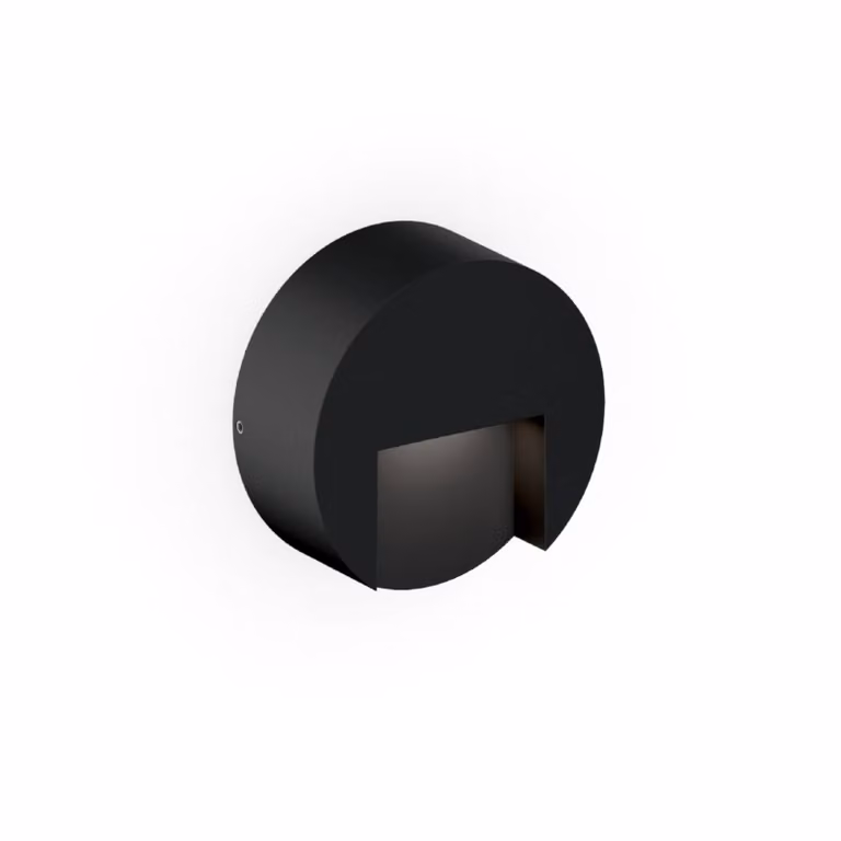 Wever & Ducré Lighting Applique da esterni Reto 0.8, dimmerabile, Nero, Alluminio, Moderno, Applique da esterni