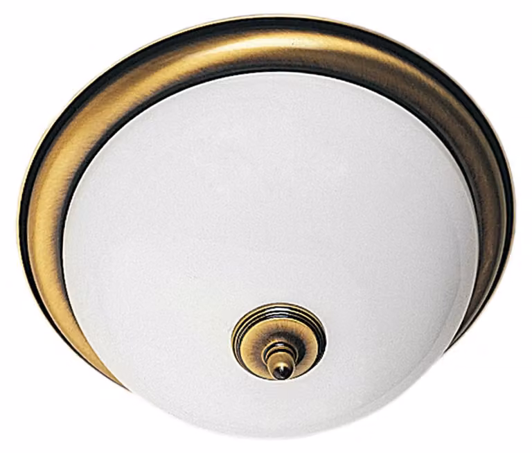 Plafoniera rotonda PLAFON in ottone 2xE27x20W con vetro, dimensioni: 19x36x36 cm, IP20 Jupiter