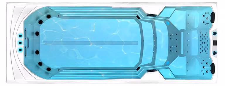 Relaxpool Sprudelbad Outdoor Whirlpool Hydromassagewanne Massagebad 585x230cm