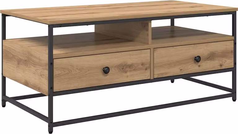 Tavolino da salotto Rovere artigianale 100 x 51 x 45 cm