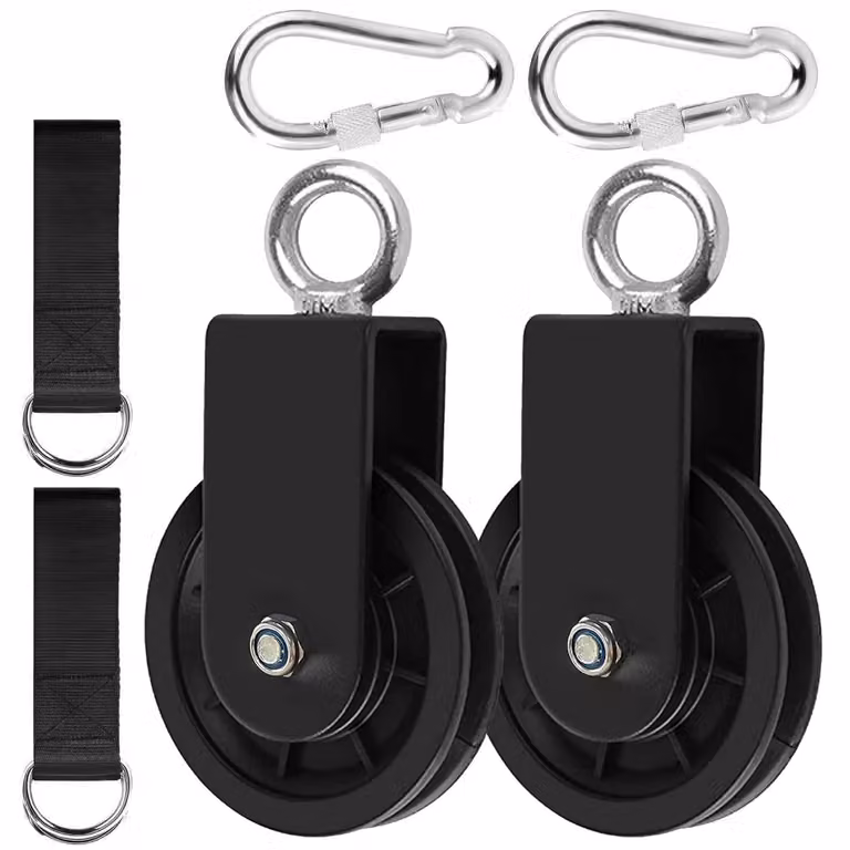 Set di 2 bloccatubi con gancio a U, rotazione a 360°, 90 mm