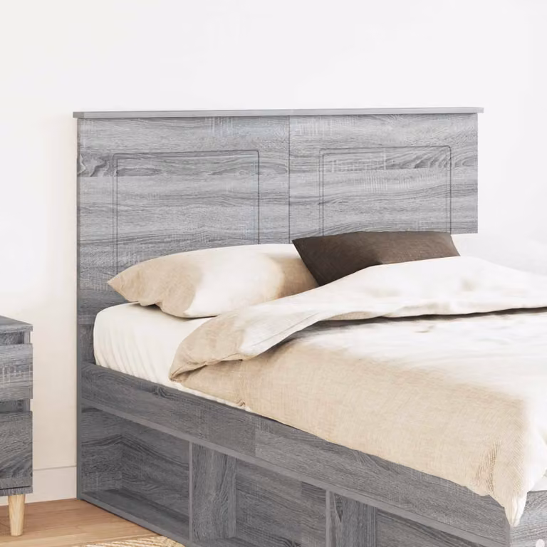 Testiera per letto vidaXL in legno ingegnerizzato Sonoma, colore grigio, Larghezza: 100 cm