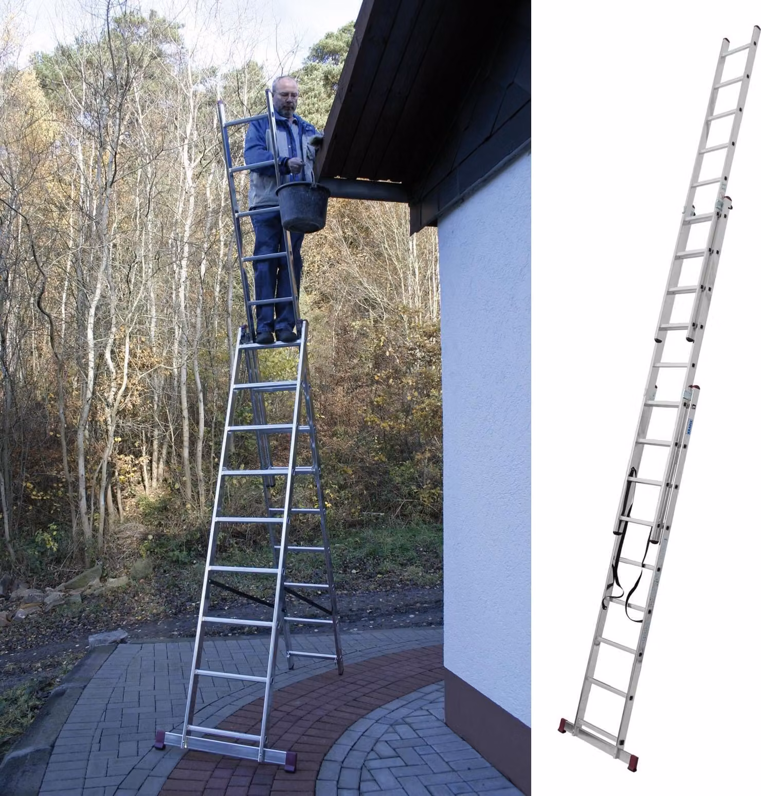 KRAUSE 030399 Vielzweckleiter CORDA 3x9 Spr.