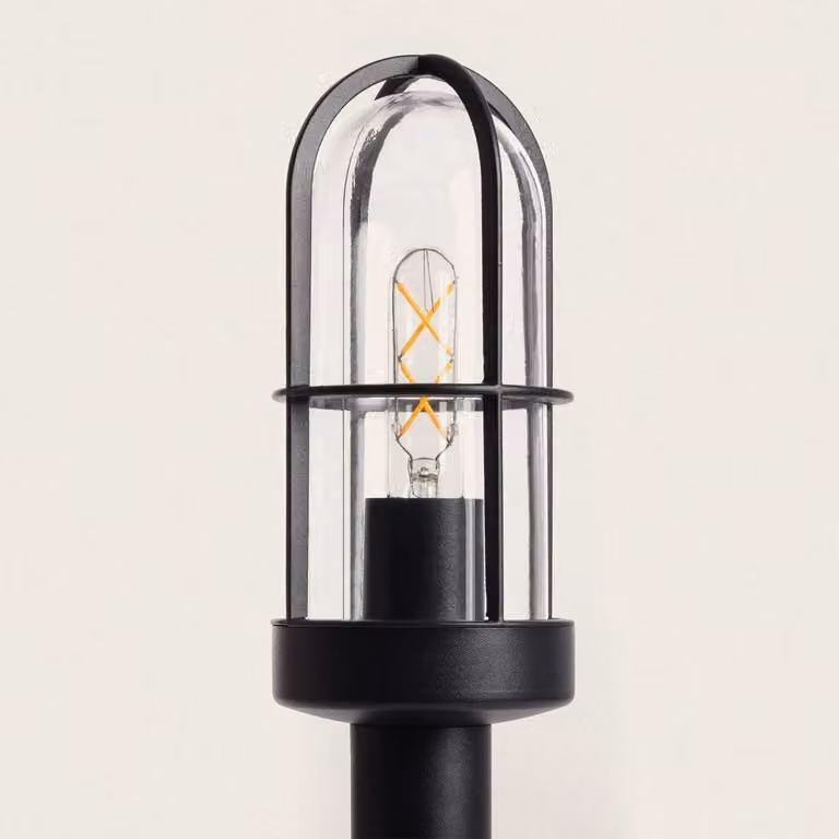 Lampada da giardino da esterno a palo, 60 cm, in acciaio inossidabile, IP44, modello Abruzzo Marco, attacco E27