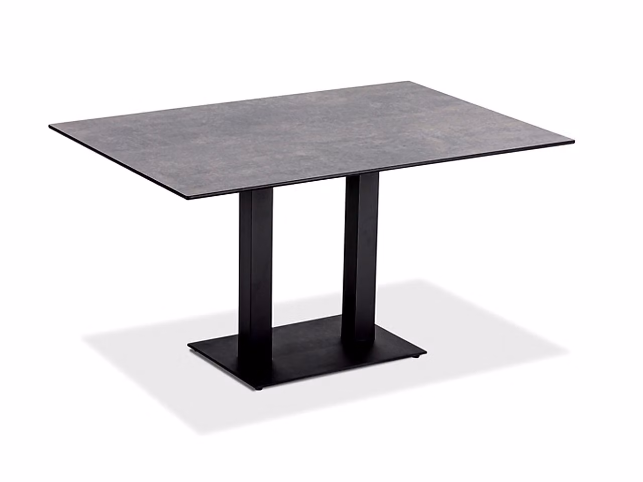 Niehoff - Tavolino da bistrot quadrato - HPL effetto cemento, acciaio antracite 81 x 81 cm