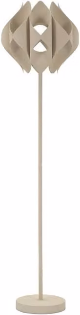 Lampada da Terra SPACE MODERN 39,5x39,5x155 cm - Piantana in Ferro color Crema - Attacco E27 40W - Design Scultoreo e Futuristico