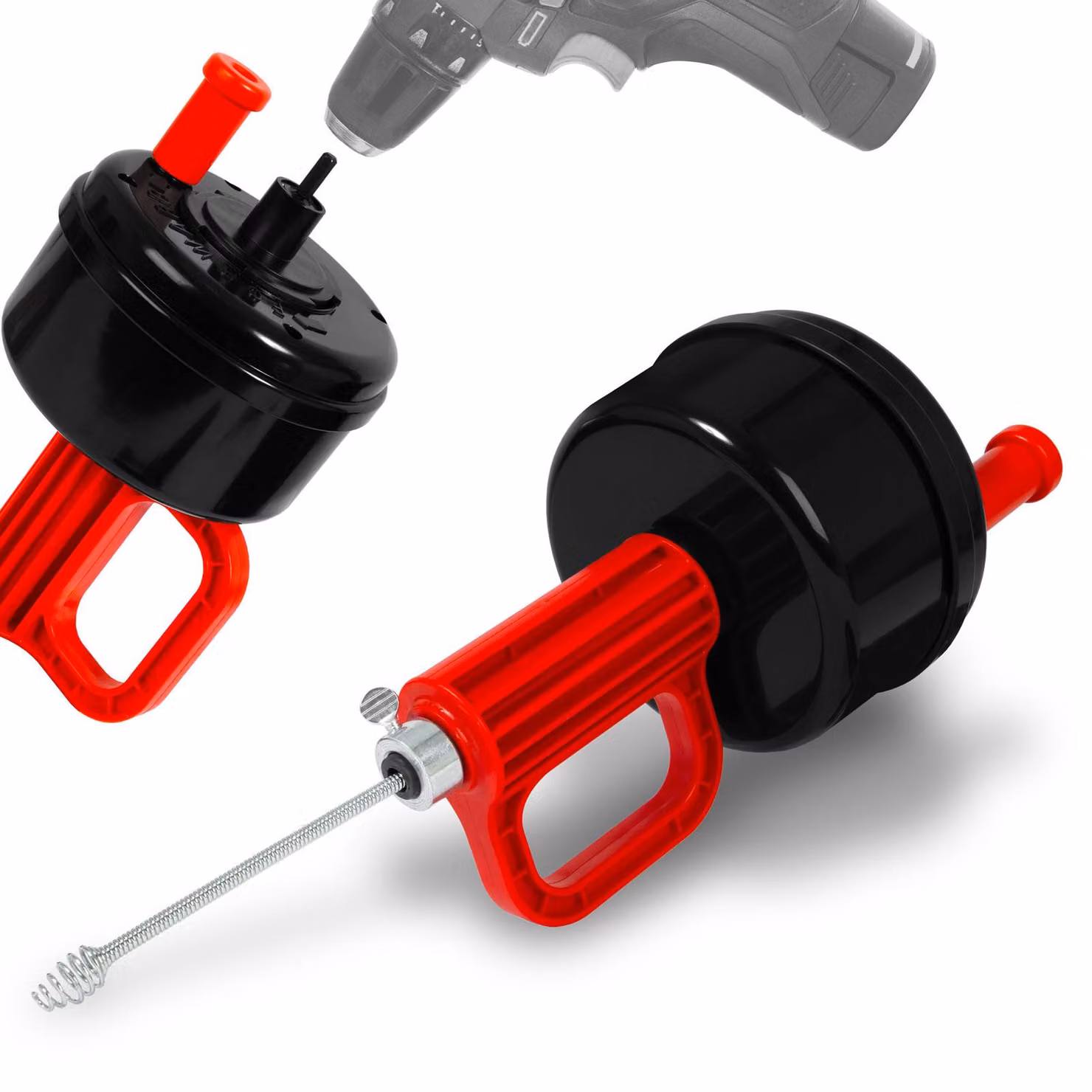 Spirale per la pulizia di tubature EBERTH, lunghezza 4 metri, diametro 6 mm, spirale efficace per scarichi, azionamento manuale o con trapano a batteria, attacco per trapano