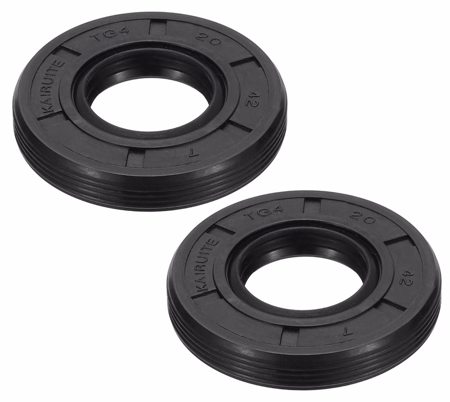 Guarnizione radiale per albero, 20x42x7 mm, 2 pezzi, in nitrile, serie TG4, colore nero