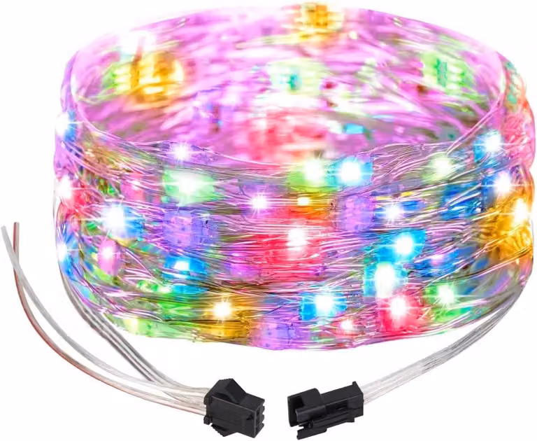 Catena di luci LED WS2812B, 5 metri, 50 LED, indirizzabili, a colori completi