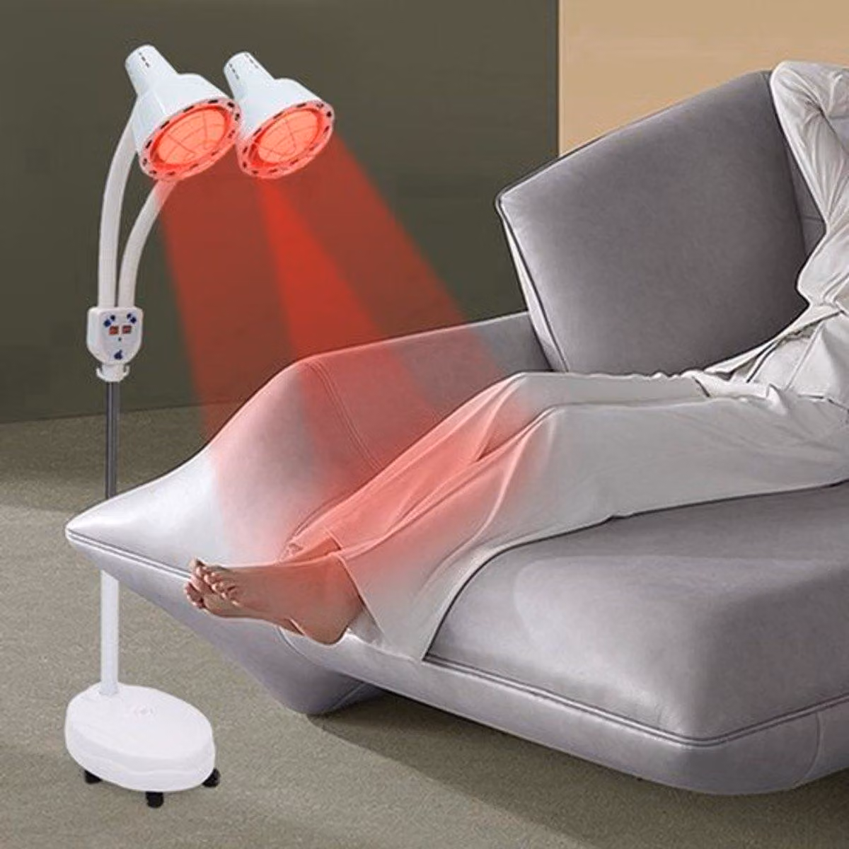 Lampada a infrarossi – Doppia testa – Potenza 275 W – Per alleviare il dolore e favorire il rilassamento