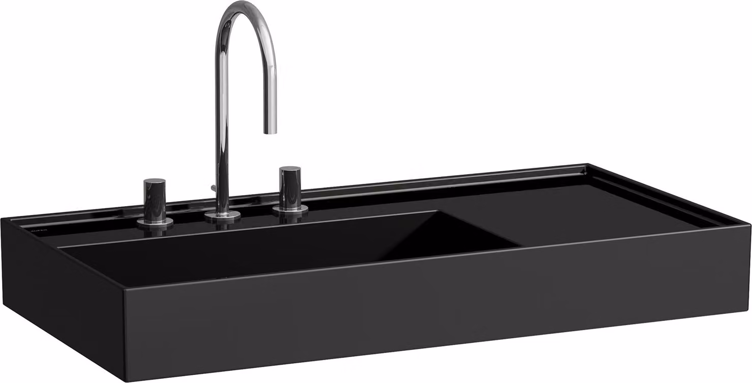 LAUFEN Kartell lavabo à poser, tablette à droite, 1 trou pour robinet, sans trop-plein, 900x460mm, H8183380201111, H8183380201111