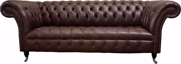Sofa 3 Sitzer Chesterfield Ledersofa Wohnzimmer Designer Couchen Polster