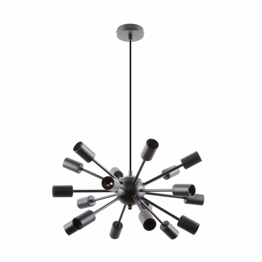 Lampada a sospensione MANDI, nero opaco, 18xE27x40W, metallo, dimensioni: 148x46x46 cm, IP20, Zuma Line