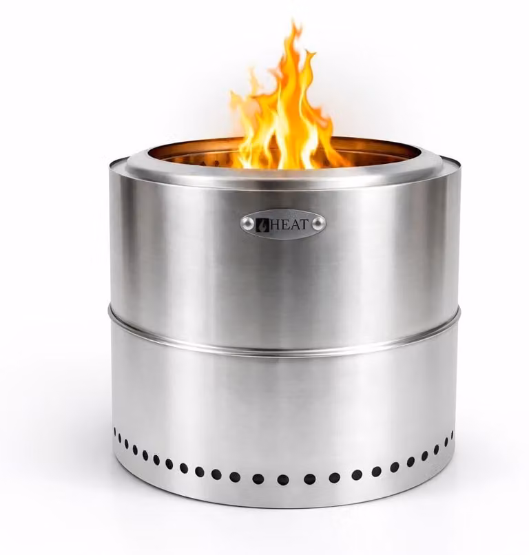 Bacinella per fuoco senza fumo - 40x40x35 cm - Acciaio legato - Bacinella da fuoco compatta