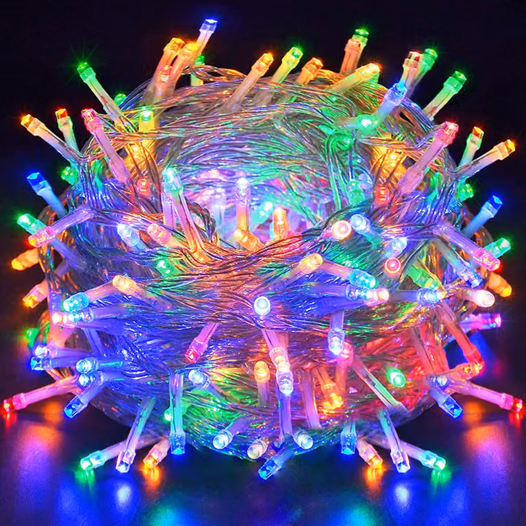 LED luci fiabesche 50m 50LEDs colorati 8 modalità di luce Indoor Garden Party Christmas Lighting Decorazione