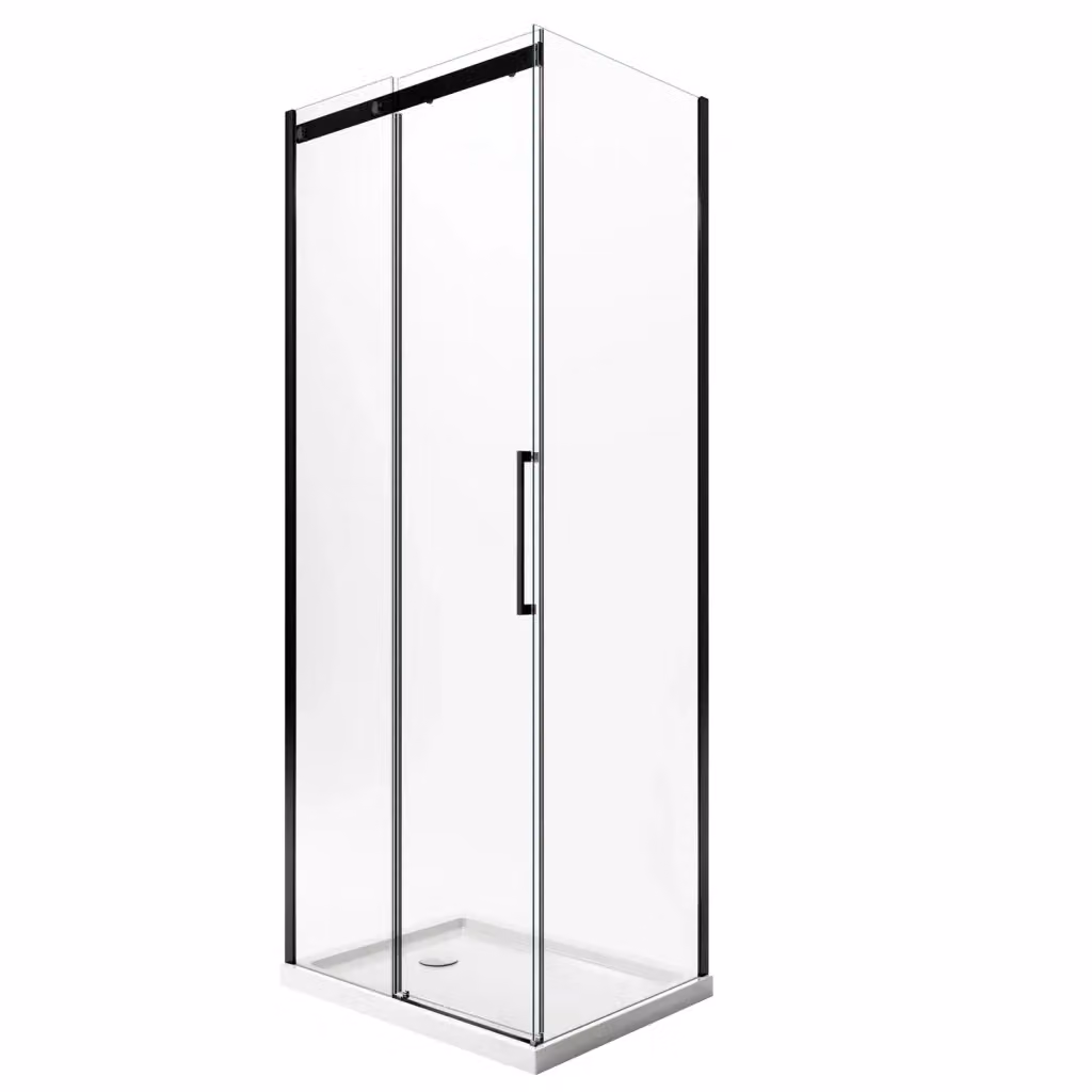 Box Doccia Rettangolare IDRALITE Prime Bla Duo 1 con Anta Scorrevolente, Vetro Trasparente da 8 mm e Trattamento EasyClean, Versione Sinistra, L: 110 cm, H: 198 cm, P: 80 cm – 2