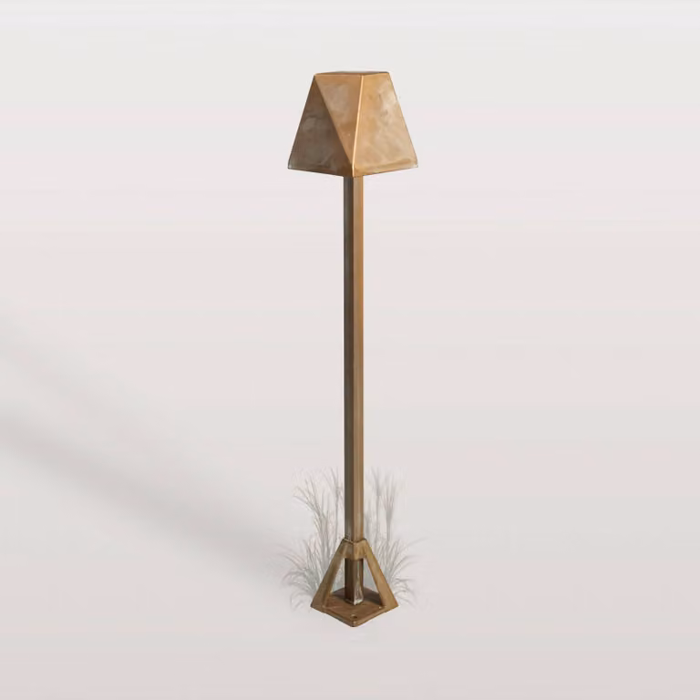 Moretti Luce Lampione da giardino Silva Edge, Bronzo / Ottone antico, Ottone, Campagna / Rustiche, Lampada da esterni