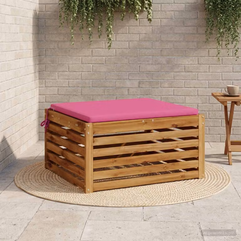 Cuscino per sedia vidaXL SOEST in poliestere rosa con rivestimento lavabile e resistente ai raggi UV