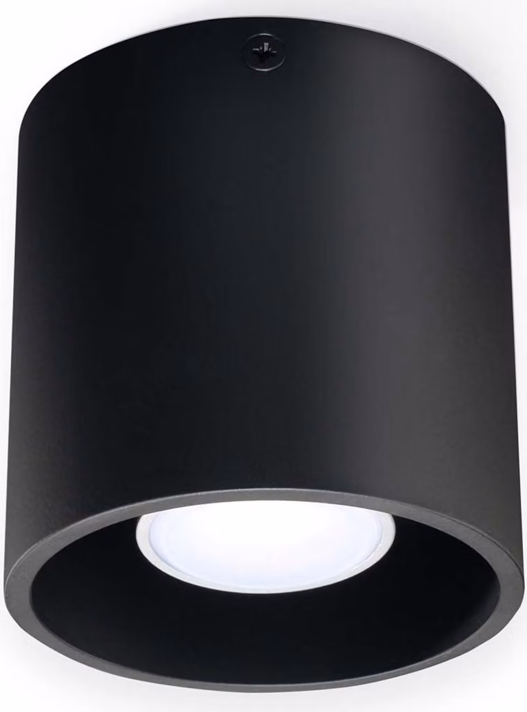 Lampada da soffitto ORBIS 1 nero 1xGU10 10W alluminio 10x10x10cm Sollux Lighting
