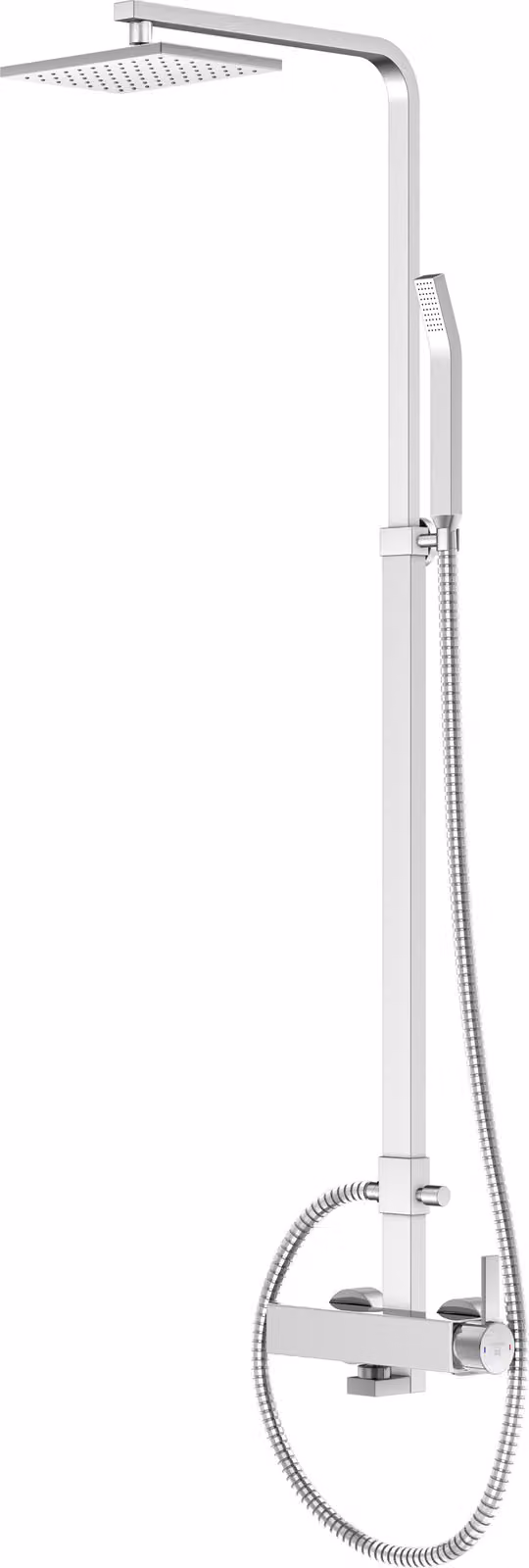 Steinberg Série 120 Système de douche, douchette à main, douche de pluie carrée, 1202760, 1202760