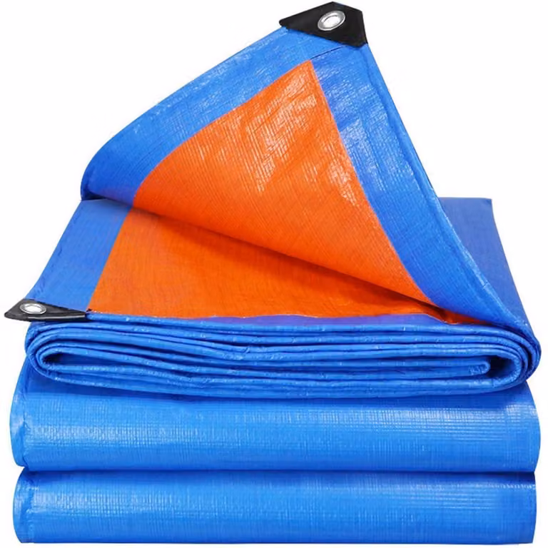 Telo protettivo impermeabile 1,5x4 metri, con occhielli – telo in tessuto da 130g/m²