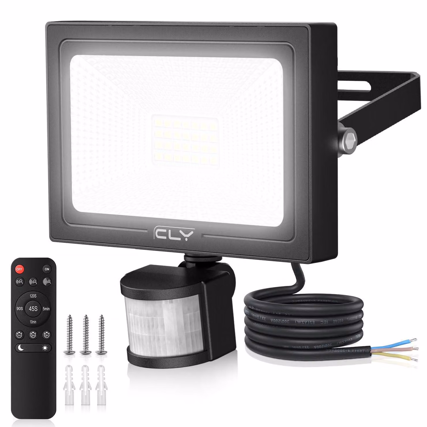 Fareto a LED con sensore di movimento, 25 W, 2350 lumen, grado di protezione IP66