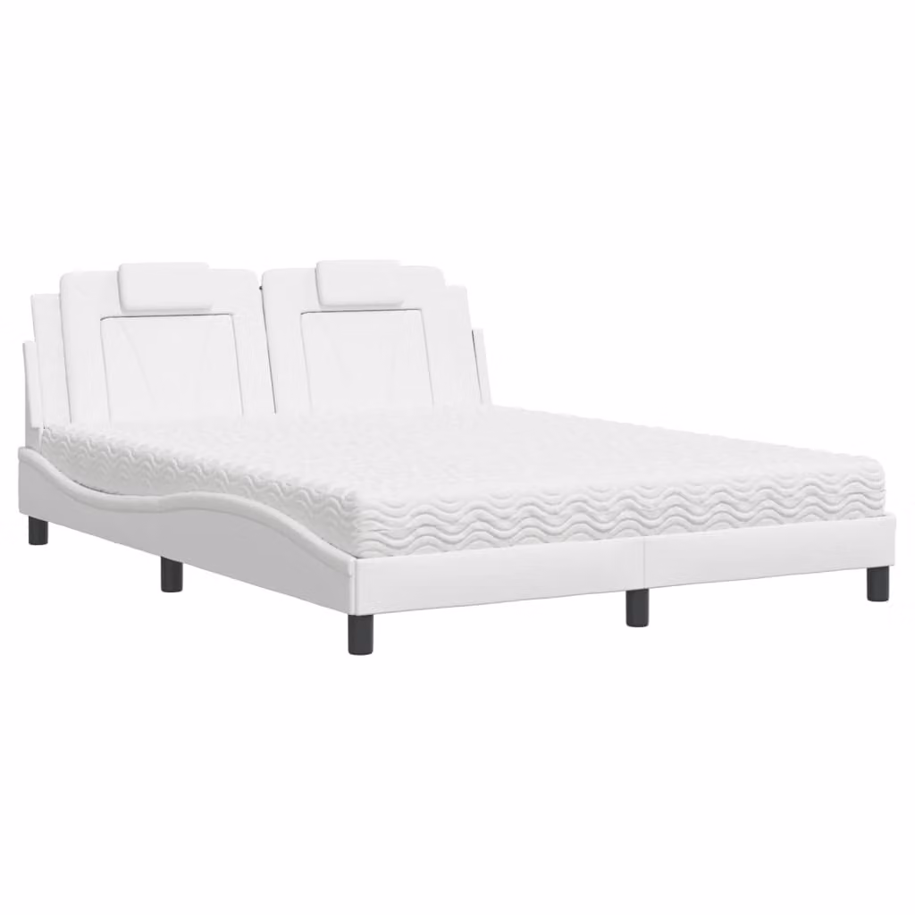 Maison Exclusive - Letto "Viana" con materasso bianco 160x200 cm in ecopelle