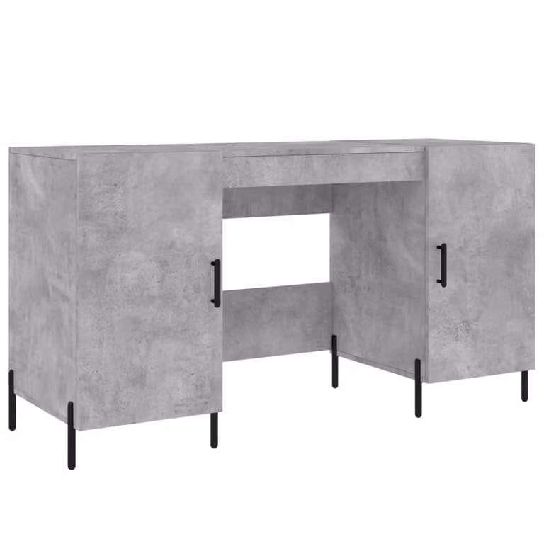 Scrivania Grigio Cemento 140x50x75 cm in Legno Multistrato