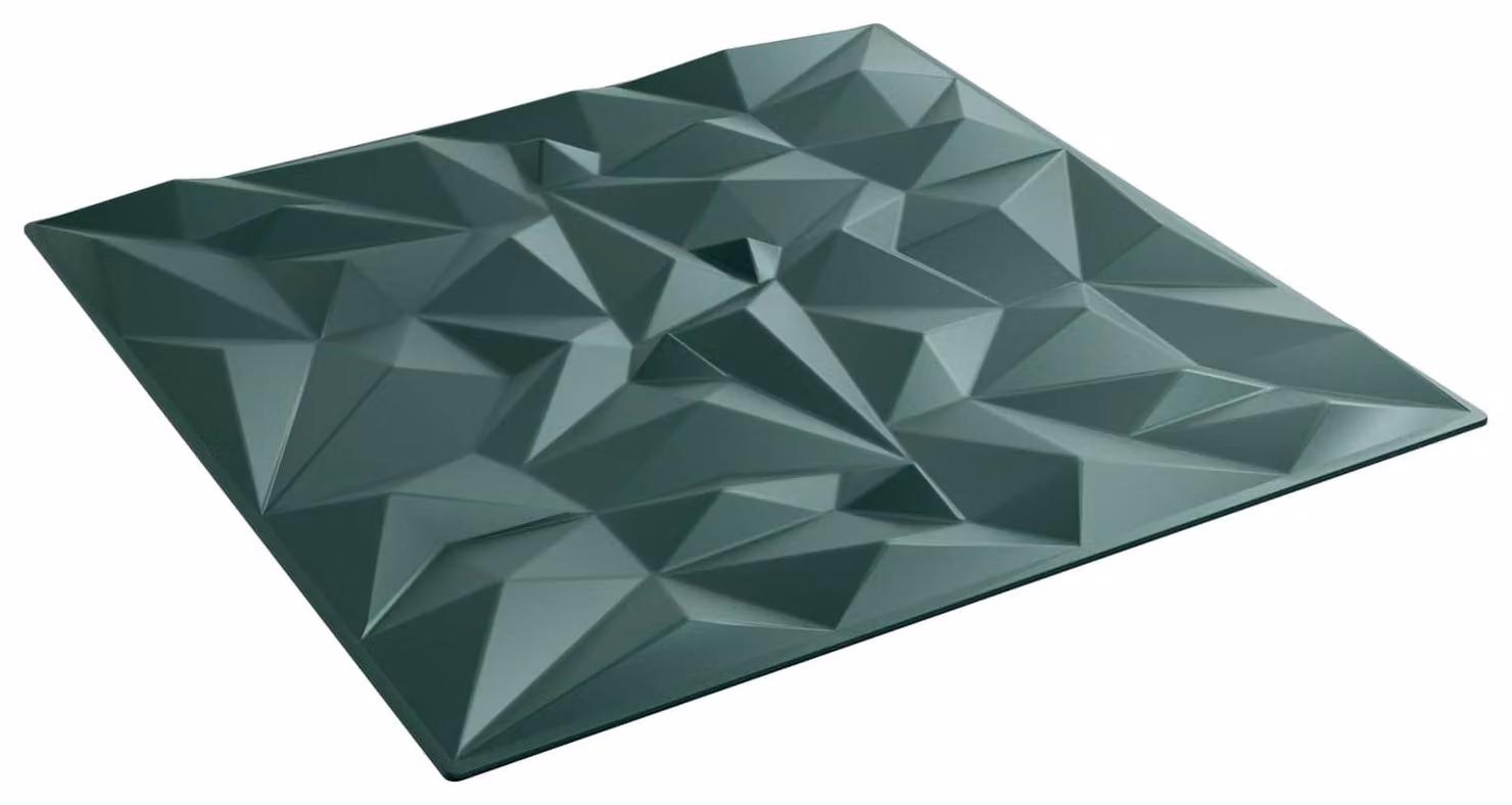 Pannelli da parete 12 pcs Verde ametista 50 x 50 cm Schiuma XPS