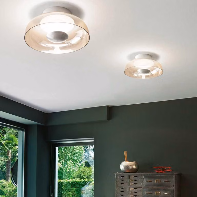 Fabas Luce Plafoniera LED Vintage color ambra