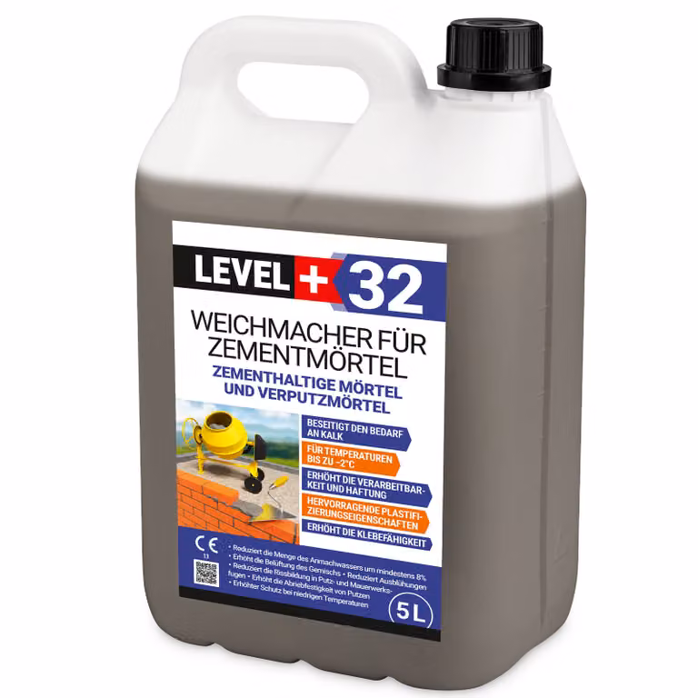 Plastificante per malte e intonaci 5L Livello+32