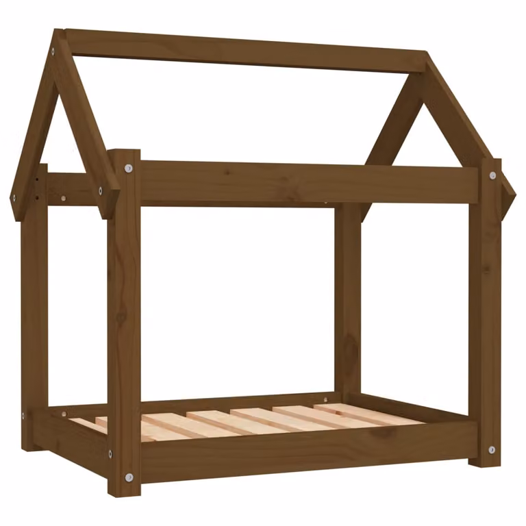Cuccia per Cani Ambra 71x55x70 cm in Legno Massello di Pino