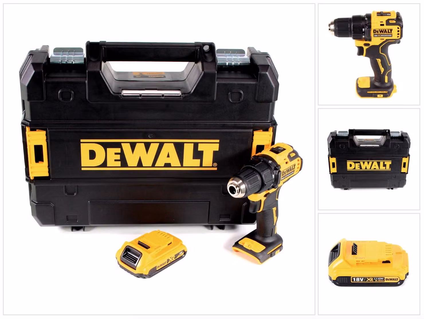 Trapano avvitatore a batteria DeWalt DCD 708 NT 18 V Li-Ion Brushless in confezione TSTAK + 1 batteria da 2,0 Ah - senza caricabatterie
