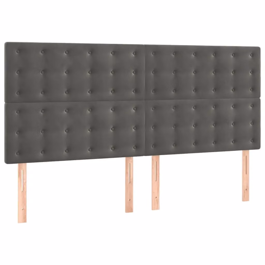 Testiera decorativa in velluto grigio scuro Design Mania L: 200 cm, P: 5 cm, H: 118/128 cm – 2