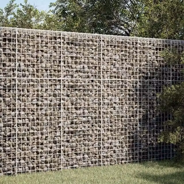 Gabione con filo da 5 mm e rete da 5x5 cm 100x30x150 cm 3464180