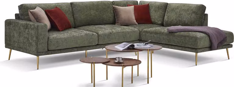 Design Stoff L-Form Couch Wohnlandschaft Ecksofa Garnitur Modernes Sofa Polster